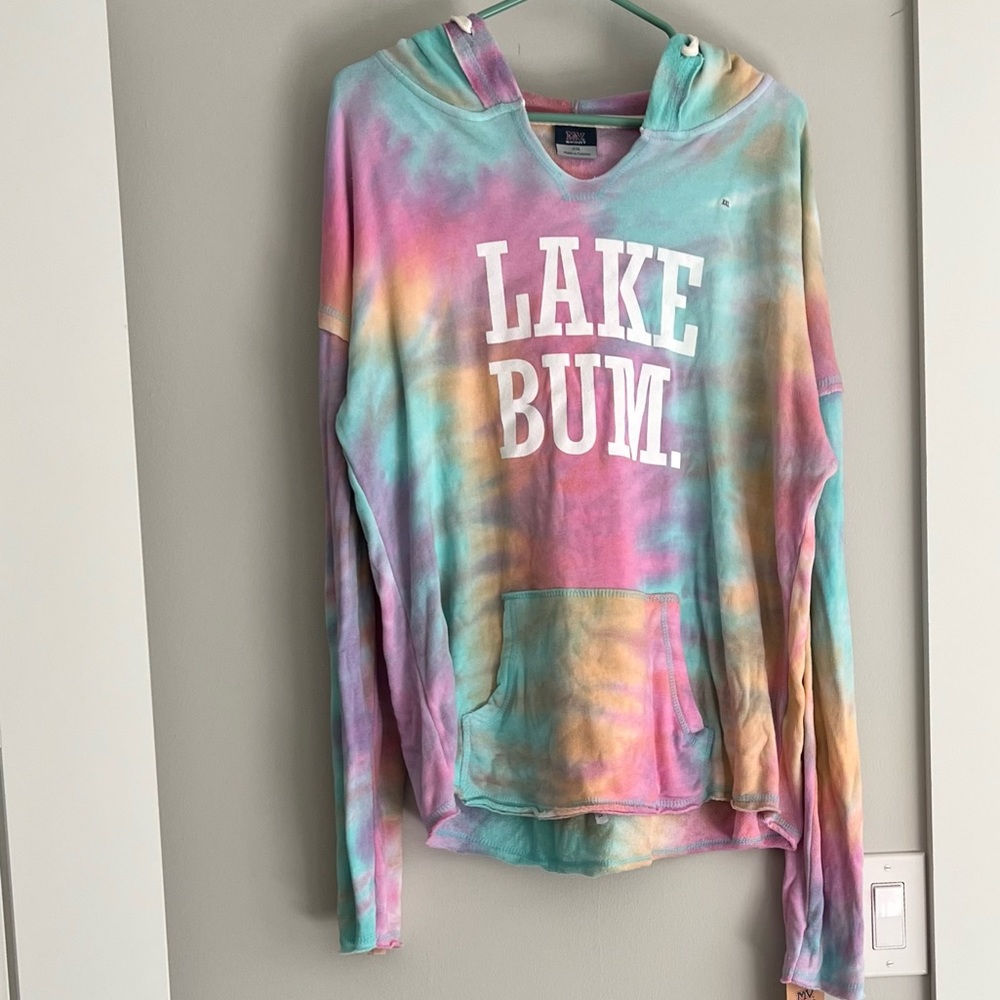 NWT MV Sport LAKE BUM Tye Dye Hoodie - XXL